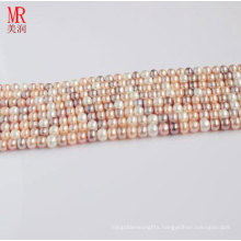 10-11mm Multi Color Freshwater Pearl Strand, Button Round